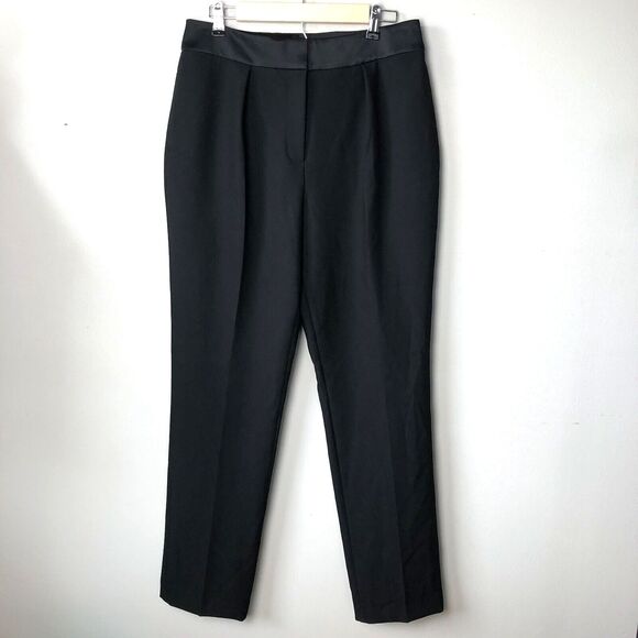 White House Black Market Dress Pants Womens 10 Long Pleated Straight Leg Career - Picture 1 of 15